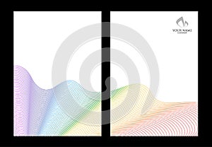 Rainbow and white abstract background templates