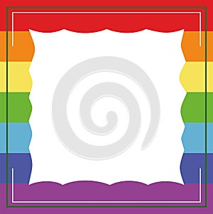 Rainbow and white background color with stripe line shape. Suitable for social media post and web internet ads. Template
