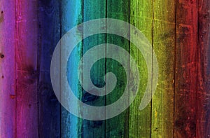Rainbow Wood Background, wooden texture