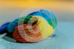 Rainbow wool hat