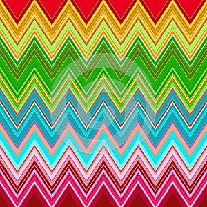 Rainbow zig zag pattern