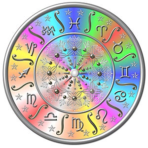 Rainbow zodiac disc