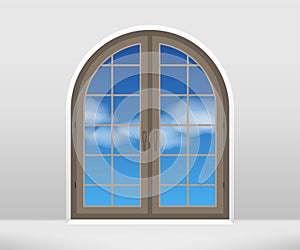 Arched window  in the wall