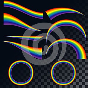 Rainbows icons set. Illustration EPS 10