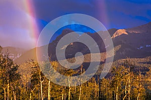 Rainbows over San Juan Mountains, Hastings Mesa, Ridgway Colorado, home of photographer Joe. Outdoor, juan photo
