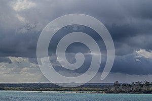 Rainclouds over Fraser Island