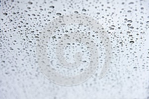 Raindrop water on Windshield abstract texture and background