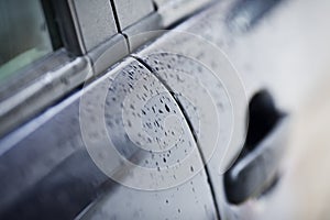 Raindrops on the car