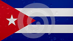 Raindrops On Cuba Flag, Background