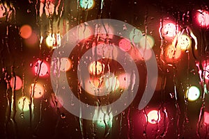 Raindrops on a glass