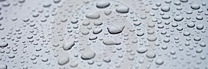 Raindrops on glass car for texture and background