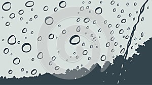 Raindrops on glass texture abstract weather pattern vector design Generative AI
