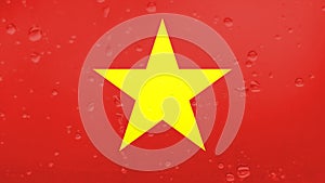 Raindrops On Vietnam Flag, Background
