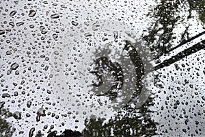 Raindrops on window