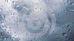 Raindrops on the window close up. rain drops on the glass macro. water drops falling down on window. rainy day
