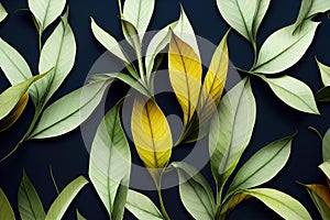Rainforest exotic wallpaper tropical background with green foliage seamless pattern. Coconut, monstera or banana palm