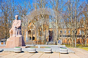 Rainforest monument Raina piemineklis near Cathedral of the Na