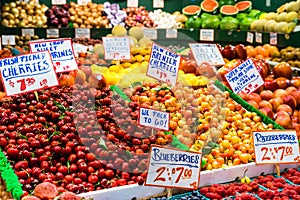 Rainier and Bing cherries photo