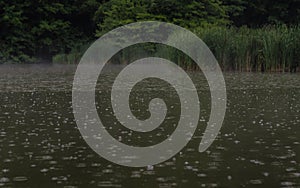 Raining above the lake