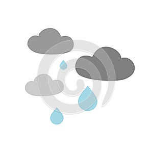 Raining clouds illustration