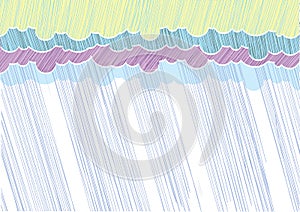 Raining clouds on white for background