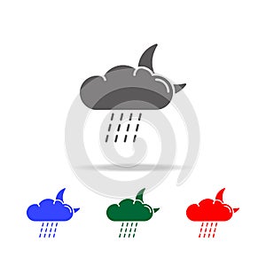 raining night icon. Elements of weather in multi colored icons. Premium quality graphic design icon. Simple icon for websites, web