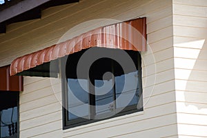 Rainproof awning of slide window