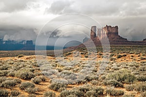 Rains storms over Monument Valley, Arizona