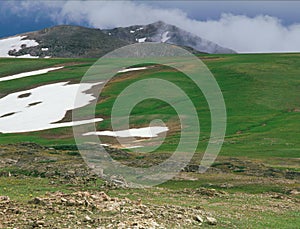 Rainstorm approaching along the Continental Divide Trail, Weminuche Wilderness, Colorado