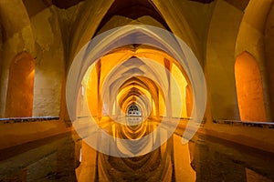 Rainwater Baths, Alcazar, Seville, Andalucia, Spain