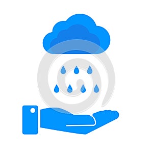 Rainwater harvesting icon