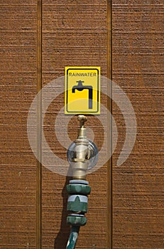 Rainwater tap sign photo