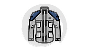 rainwear motorcycle color icon animation
