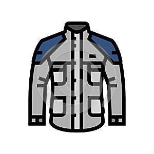 rainwear motorcycle color icon vector illustration