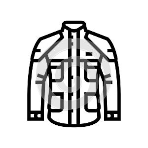 rainwear motorcycle line icon vector illustration