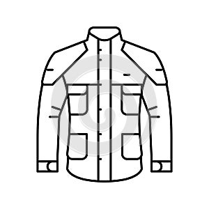 rainwear motorcycle line icon vector illustration