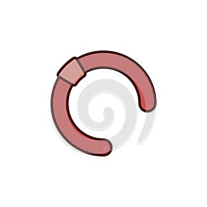 Rainworm vector concept colored round icon or symbol