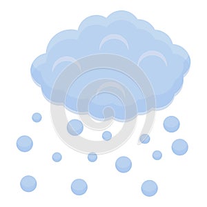 Rainy cloud icon, cartoon style