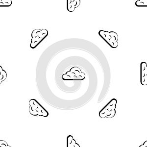 Rainy cloud pattern seamless black