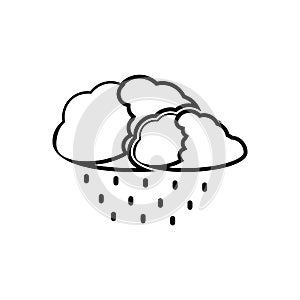 rainy clouds sign icon. Element of Weather for mobile concept and web apps icon. Outline, thin line icon for website design and