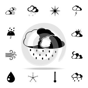 rainy clouds sign icon. Weather icons universal set for web and mobile