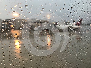 Rainy day at the Airport