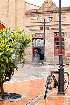 Rainy day at the beautiful small town of Nobsa well known for the traditional handmade ruanas in the region of Boyaca in Colombia