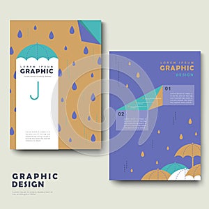 Rainy day brochure template