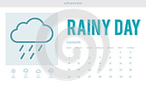 Rainy Day Forecast Weather Rainy Cloud Concept