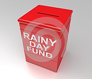 Rainy day fund concept.