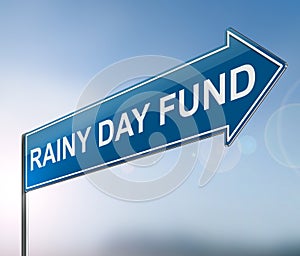 Rainy day fund concept.