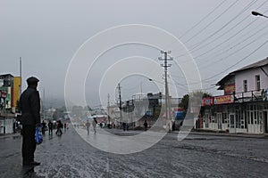 Rainy day in Osh