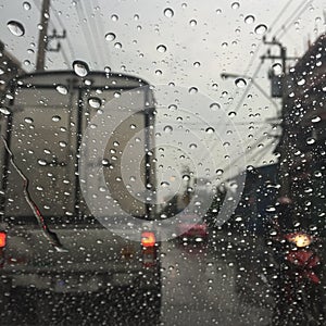 Rainy day on Road