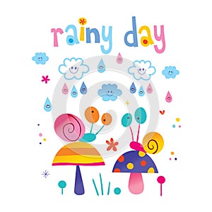 Rainy day - weather illustration